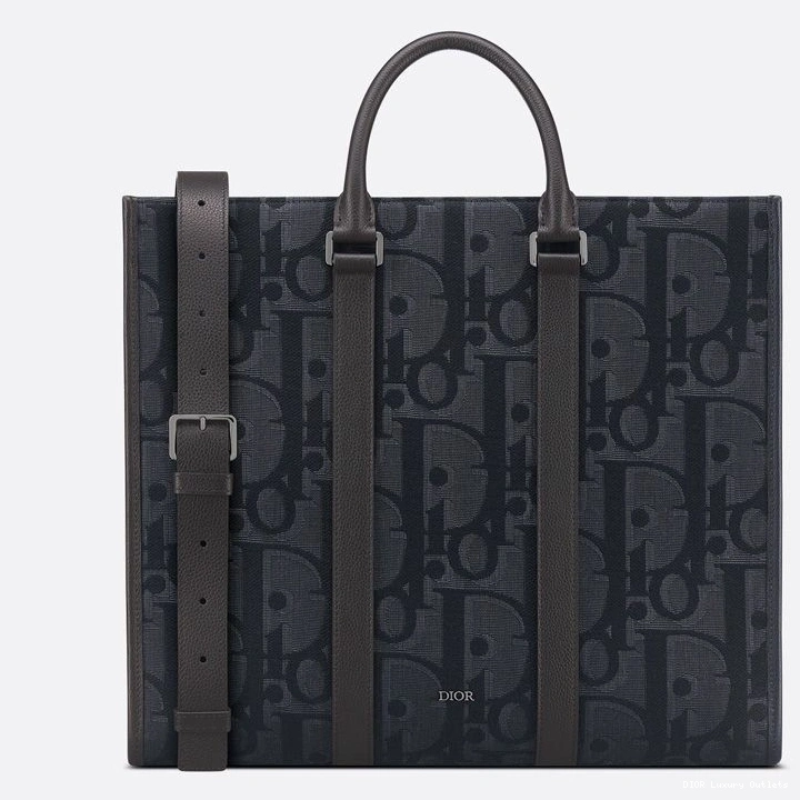 Cheap Maxi Motif Canvas Dior East-West Black Oblique Tote 0809 Luxury